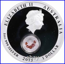 2013 P Australia $1 Treasures of the World Silver. 999 Garnet Locket PRF OGP 2013 P Australia $1 Treasures of the World Silver. 999 Garnet Locket PRF OGP