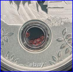 2013 Treasures of the World EUROPE Garnet Locket Coin 1 oz 99.9 Silver Proof 2013 Treasures of the World EUROPE Garnet Locket Coin 1 oz 99.9 Silver Proof