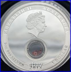 2013 Treasures of the World EUROPE Garnet Locket Coin 1 oz 99.9 Silver Proof