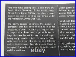 2013 Treasures of the World EUROPE Garnet Locket Coin 1 oz 99.9 Silver Proof 2013 Treasures of the World EUROPE Garnet Locket Coin 1 oz 99.9 Silver Proof