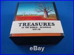 2014 $1 1oz SILVER PROOF COIN TREASURES OF THE WORLD AUSTRALIA