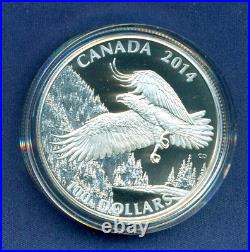 2014 $100 FINE SILVER COIN 1.09 Oz, BALD EAGLE, LIMITED EDITION 50 000 WORLDWIDE