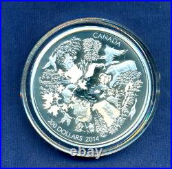 2014 $200 FINE SILVER COIN 2.18 Oz TOWERING FOREST LIMITED ED. 20 000 WORLDWIDE