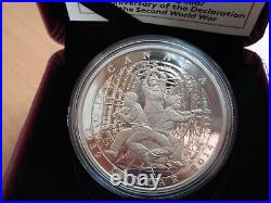 2014 75th Anniversary Declaration World War Two Silver Proof $1 Dollar Coin #-68