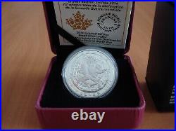 2014 75th Anniversary Declaration World War Two Silver Proof $1 Dollar Coin #-68