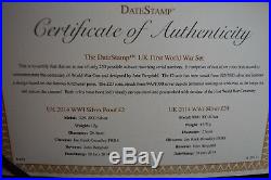 2014 DateStamp UK First World War Set Silver Proof £2 and Silver £20 Coin COA