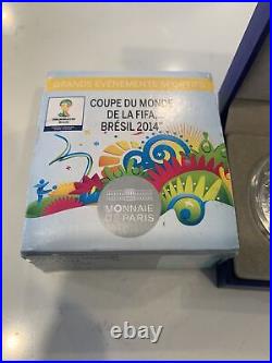 2014 France 10 Euro Siver Coin Fifa World Cup Soccer Brasil Macararena Rio