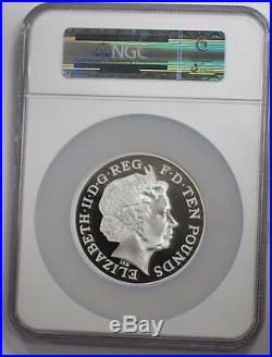 2014 Great Britain Silver 10 Pound Coin 1st World War 100th Anniversary NGC PF70