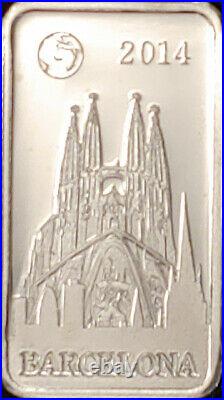 2014 Solomon Islands 50 Cent Most Famous Landmarks of the World Silver Coin-Bars