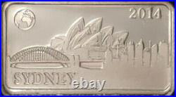 2014 Solomon Islands 50 Cent Most Famous Landmarks of the World Silver Coin-Bars