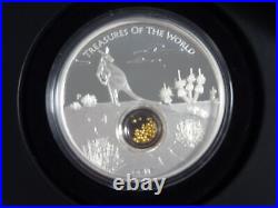 2014 Treasures of The World Australia Gold Locket 1oz 999 Silver $1 Proof Coin
