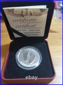 2014 Welcome To The World 10 Dollar pure Fine Silver Coin Canada