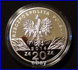 2014 poland 20 zlotych konik horse World Animals rare silver world coin