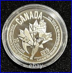 2015 $10 FIFA Women's World Cup Canada Pure. 999 Silver 6-Coin Set