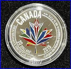 2015 $10 FIFA Women's World Cup Canada Pure. 999 Silver 6-Coin Set