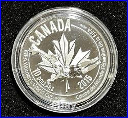 2015 $10 FIFA Women's World Cup Canada Pure. 999 Silver 6-Coin Set