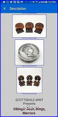 2015 3 Coin Set 6 oz. 999 Silver Viking Series Set # 60 of 1999 World Wide