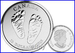 2015 CANADA $10 WELCOME TO THE WORLD Baby Feet. 9999 Silver. 5oz Proof Coin RARE