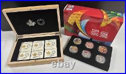 2015 Canada $10 1/2oz Fine Silver Proof FIFA Women's World Cup 6-coin Set