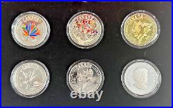 2015 Canada $10 1/2oz Fine Silver Proof FIFA Women's World Cup 6-coin Set