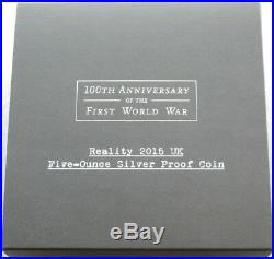 2015 Royal Mint First World War Reality £10 Ten Pound Silver Proof Coin Box Coa