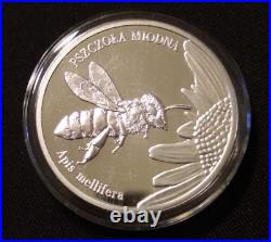 2015 poland 20 zlotych Honeybee bee World Animals rare silver world coin