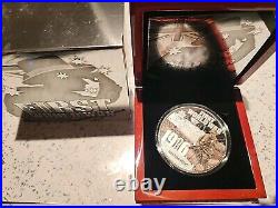 2016 $10 Centenary First World War 5oz Pure Silver Proof Colour Coin C. O. A 500