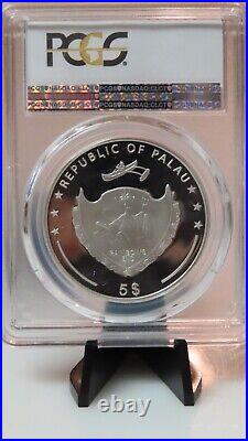 2016 $5 PCGS PR70 Palau World of Wonders The White House Silver Colored Coin