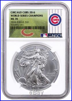 2016 American Silver Eagle $1 CHICAGO CUBS WORLD SERIES CHAMPIONS NGC MS 70