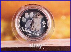 2016 Burkina Faso Maine Coon Cat 999 Silver Coin 500 Francs ULTRA RARE