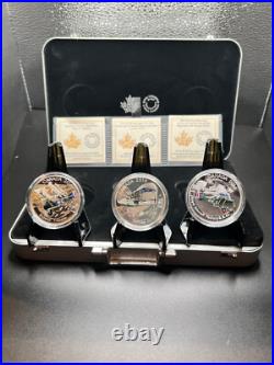 2016 Canada aircraft First World War WW1 3 coinfine silver. 999 with metal case