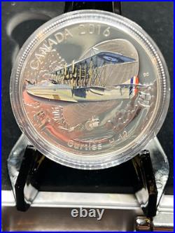 2016 Canada aircraft First World War WW1 3 coinfine silver. 999 with metal case