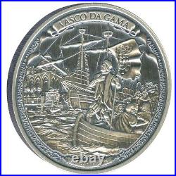 2016 Journeys of Discovery Vasco da Gama 2 oz pure silver coin