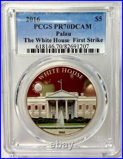 2016 PCGS PR70DCAM FS Palau World of Wonders The White House Silver Coin 2016 PCGS PR70DCAM FS Palau World of Wonders The White House Silver Coin
