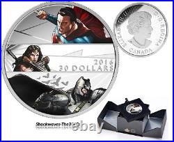 2016 SILVER $30 BATMAN V SUPERMAN DAWN OF JUSTICE 2 oz. COIN