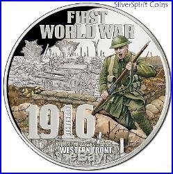 2016 WORLD WAR I WESTERN FRONT 5oz Silver Proof Coin WW1