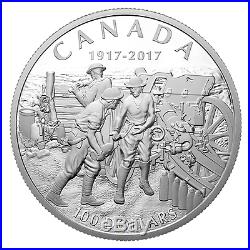 2017 CANADA WORLD WAR 1 BATTLE OF VIMY RIDGE FRANCE 10 oz. PURE SILVER COIN