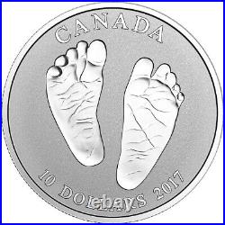 2017 Canada $10 Welcome to the World Baby Feet Pure Silver Coin, Scarce Date 2017 Canada $10 Welcome to the World Baby Feet Pure Silver Coin, Scarce Date