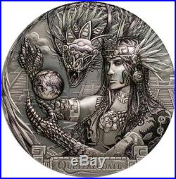 2017 Cook Island $20 QUETZALCOATL Gods Of The World 3 Oz Silver Coin