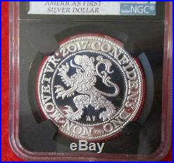 2017 Lion Dollar Royal Dutch Mint 1oz Silver World Money Fair NGC PF 70 UC #MF