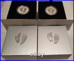 2018 & 2020 Baby Feet Welcome to World Pure Silver $10 Canada 2-Coins