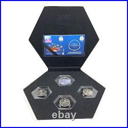 2018 FIFA World Cup Official Silver Commemorative Coins 4 set with Stamp