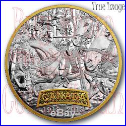 2018 First World War Allies #1 Canada $20 Pure Silver Gold-Plated Coin
