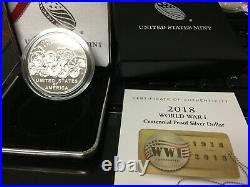 2018 P World War 1 Centennial Silver Dollar Direct From Mint With Ogp