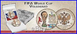 2018 Russia 3 Rubles FIFA World Cup Volgograd 1oz Pink Gold Silver Coin