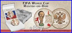 2018 Russia 3 Rubles FIFA World Cup in Rostov 1 Oz Silver Coin