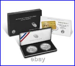 2018 World War I Centennial Silver Dollar And Navy Medal Set