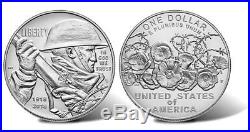 2018 World War I Centennial Silver Dollar and Army Medal Set
