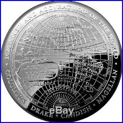 2019 1626 New Map of the World Silver Proof Domed Coin