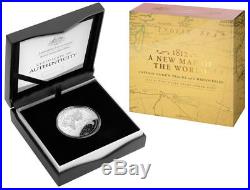 2019 $5 Fine Silver Proof Domed Coin 1812 A New Map Of The World Cook's Tracks